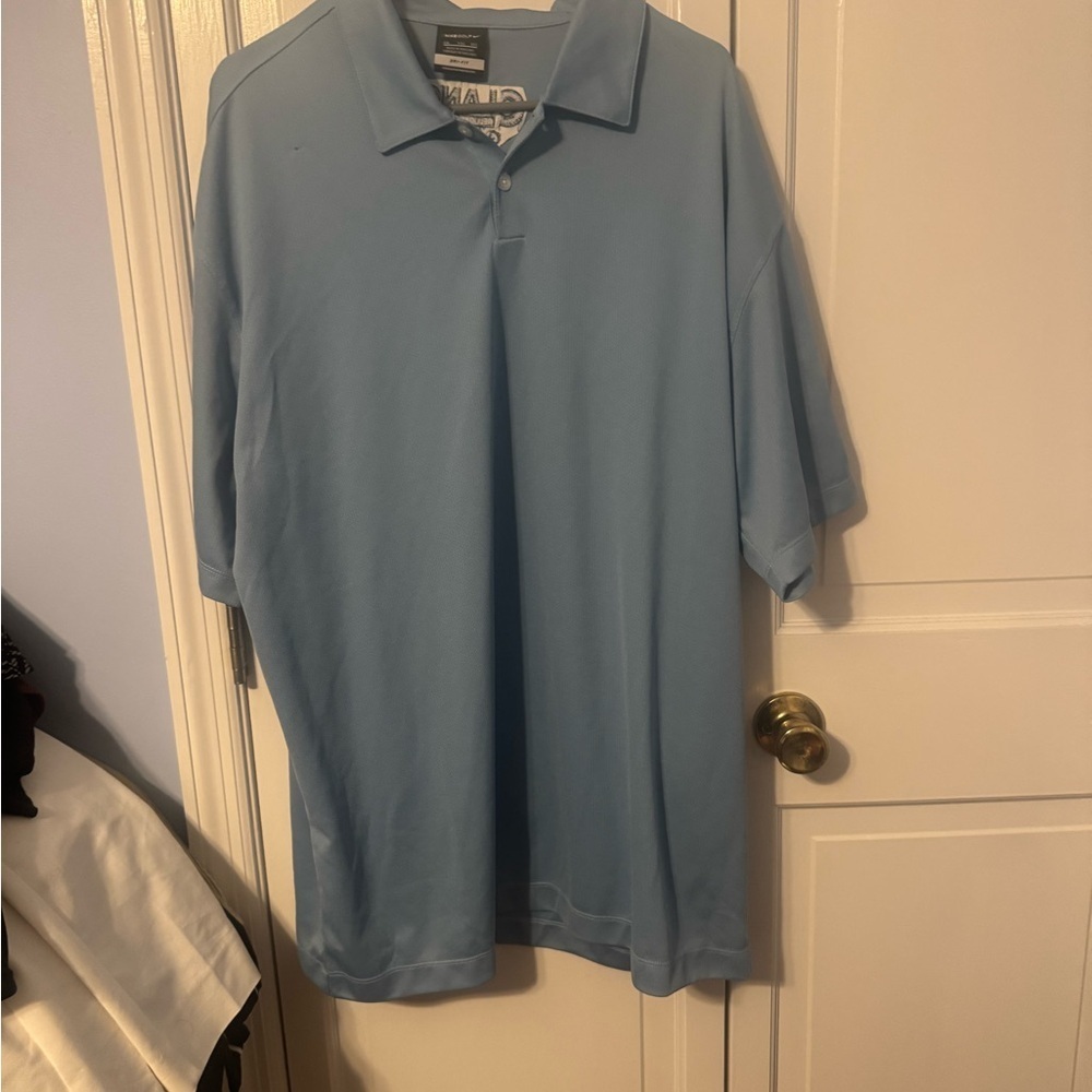 Men's Light Blue Polo Shirt, with logo - Picture 5 of 7